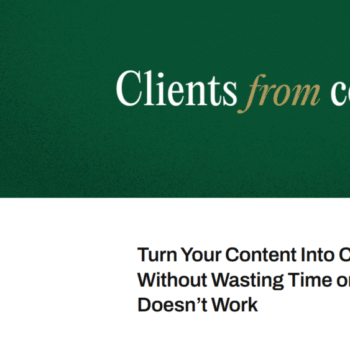 Clients From Content by Josh Spector – Build a Client Funnel with Content Learn to turn content into a client-generating system with Josh Spector’s Clients From Content Program. Ideal for creators, consultants, and marketers.